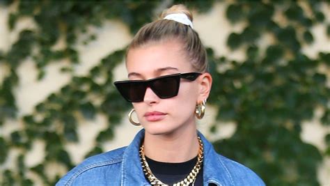 hailey bieber gold hoops.